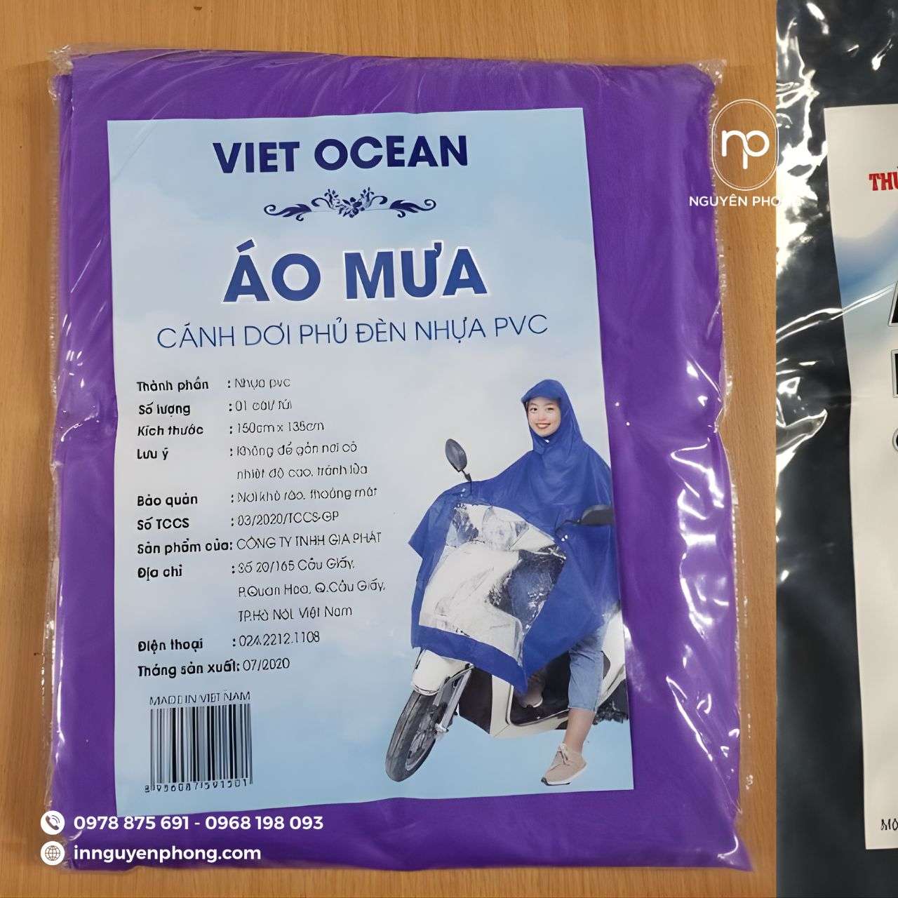 Tem áo mưa bộ cao cấp